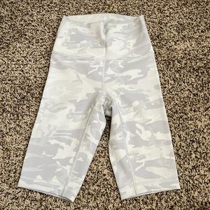 Lululemon biker shorts- white camo wunder under 10”